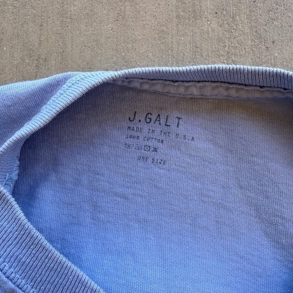 J Galt John Galt Brandy Melville Shirt Womens Blue Long Sleeve Graphic Tee - Picture 3 of 6